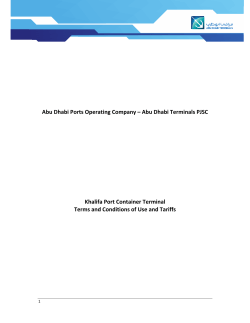 Abu Dhabi Ports Operating Company – Abu Dhabi Terminals PJSC
