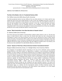 talk and workshop abstracts - Muhlenberg Center for American Studies