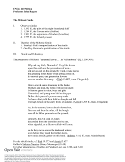 The Miltonic Simile