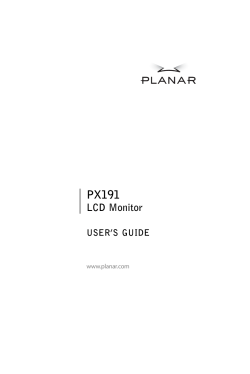 Planar PX191 Product Manual
