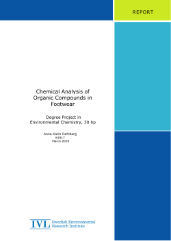 Chemical Analysis of Organic Compounds in Footwear