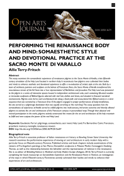 performing the renaissance body and mind