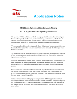 FTTH Application and Splicing Guidelines