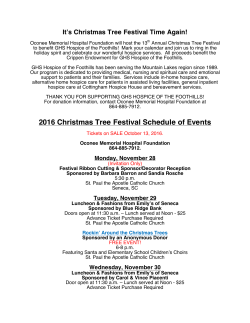 It`s Christmas Tree Festival Time Again!