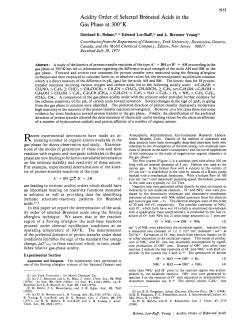 Acidity Order of Selected Brfinsted Acids in the Gas Phase at 300&deg;K