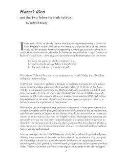 Honest Ben - Shakespeare Oxford Fellowship