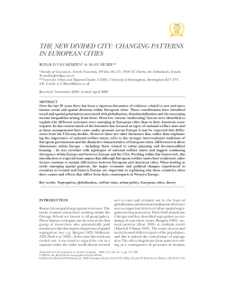 THE NEW DIVIDED CITY: CHANGING PATTERNS IN EUROPEAN