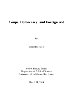 Coups, Democracy, and Foreign Aid