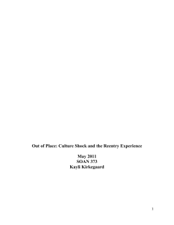 Out of Place: Culture Shock and the Reentry