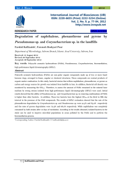 Degradation of naphthalene, phenanthrene and pyrene by
