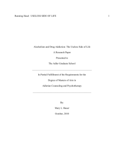 USELESS SIDE OF LIFE 1 Alcoholism