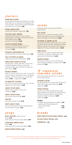 salads `R` signature supreme salads breads starters soups