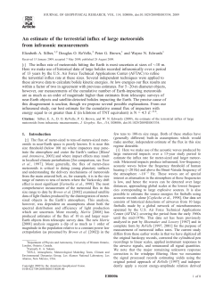 An estimate of the terrestrial influx of large