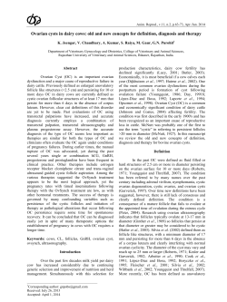 Ovarian cysts in dairy cows: old and new concepts for definition