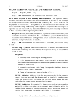 7511.0907 SECTION 907, FIRE ALARM AND DETECTION