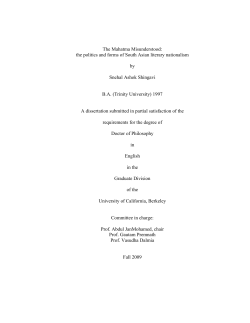 The Mahatma as Proof - University of California, Berkeley