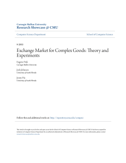 Exchange Market for Complex Goods