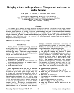 Nitrogen and water-use in arable farming