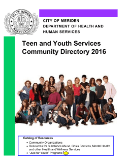 Teen and Youth Services Community Directory 2016