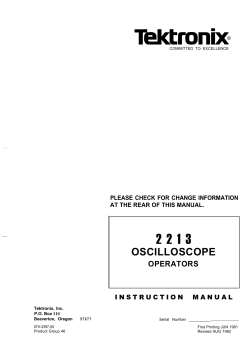 Tektronix 2213 Oscilloscope