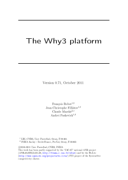 The Why3 platform