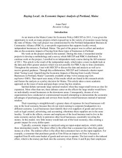Buying Local: An Economic Impact Analysis of