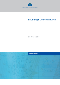 ESCB Legal Conference 2016 - ECB