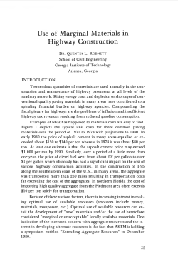 Use of Marginal Materials in Highway Construction - Purdue e-Pubs
