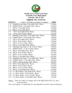 order of events - Cedar Street Times