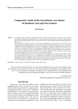 Comparative study of the invertebrate cave faunas of Southeast Asia