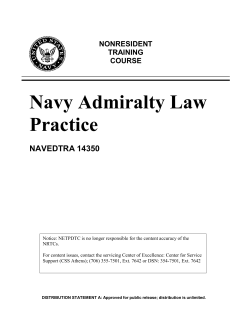 Navy Admiralty Law Practice