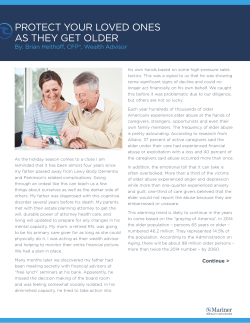 protect your loved ones as they get older