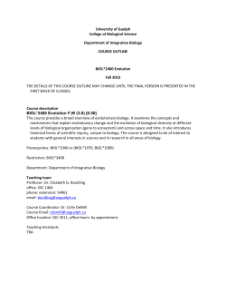 BIOL 2400 Outline 2015 semifinal Aug 13 2015