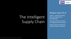 The Intelligent Supply Chain