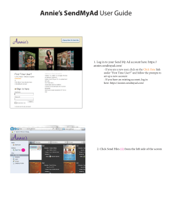 Annie`s SendMyAd User Guide - Annies