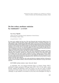 Do fats reduce methane emission by ruminants? - a review
