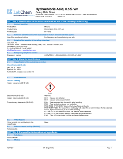 Hydrochloric Acid, 0.5% v/v