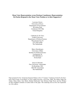 Mean Voter Representation versus Partisan Constituency