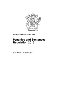 Penalties and Sentences Regulation 2015