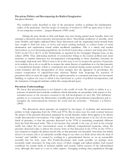 Precarious Politics - University of Warwick