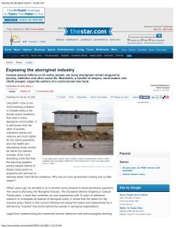 Exposing the aboriginal industry