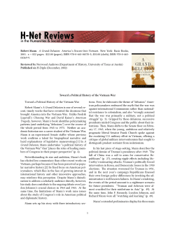 Toward a Political History of the Vietnam War - H-Net