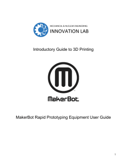 Innovation Lab Makerbot Introduction
