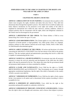 simplified guide to the african charter on the rights and
