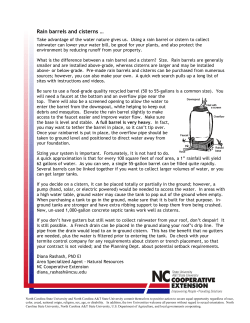 Rain Barrel information handout - North Carolina Cooperative