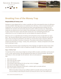 Breaking Free of the Money Trap