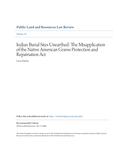 Indian Burial Sites Unearthed - The Scholarly Forum @ Montana Law