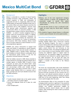 Mexico: Catastrophe Bond