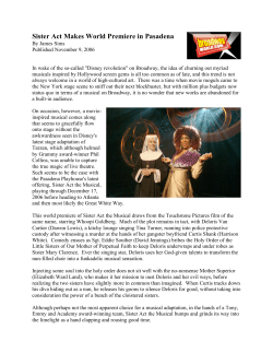 Sister Act Makes World Premiere in Pasadena