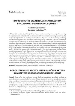 improving the stakeholder satisfaction by corporate governance